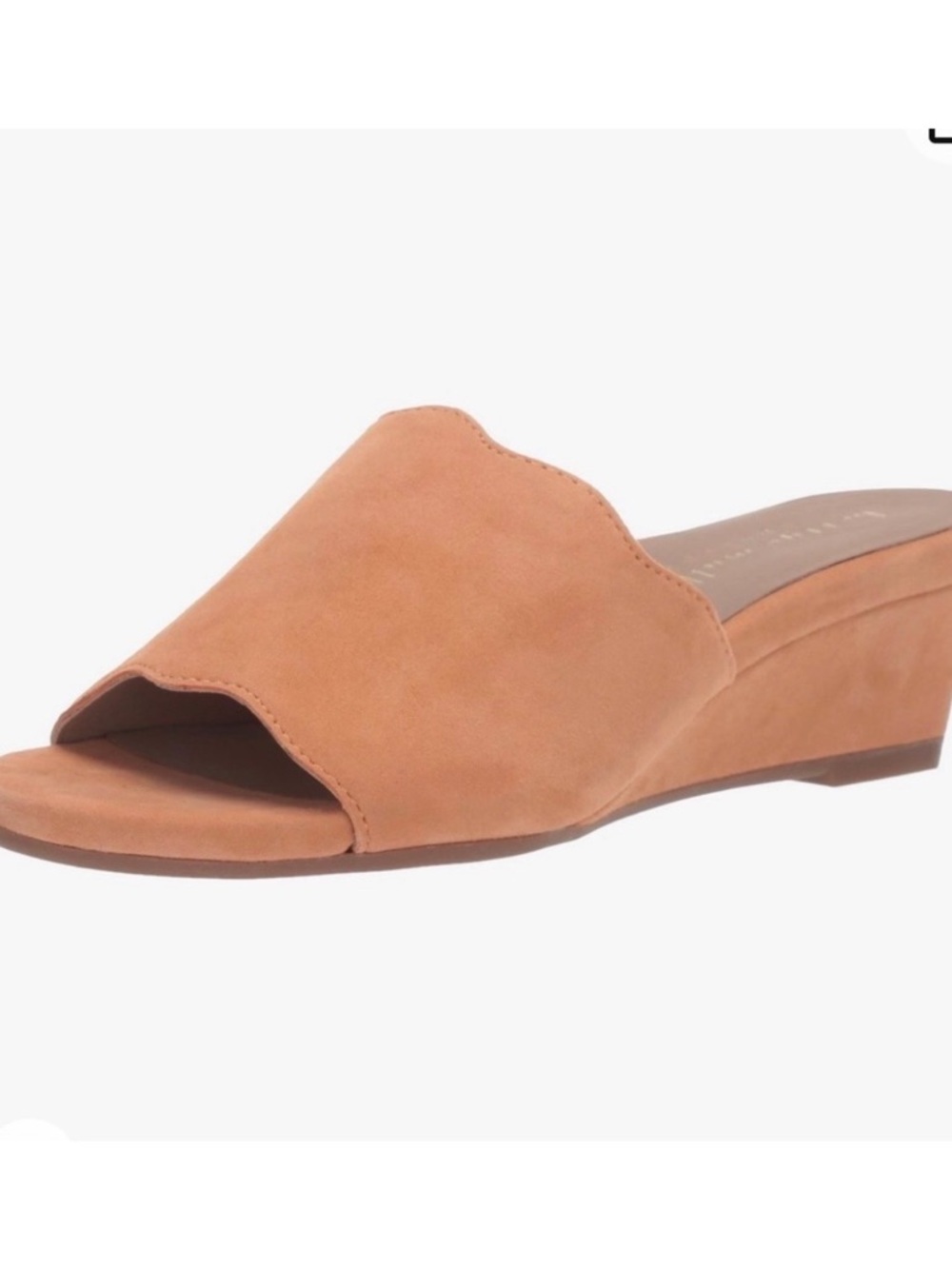 BETTYE MULLER Concept Chili Seema Suede Demi Wedge Slides Sandals Shoes Size 7.5